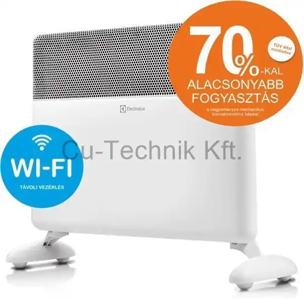 ELECTROLUX AT-1500 3AI-W Wifi Smart inverteres elektromos okos konvektor 1500W Legkelendőbb