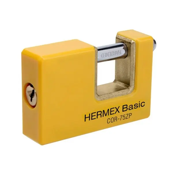 HERMEX COR-75ZP Hengerzáras "U" lakat, 75 mm, 2 kulcs (23524) Népszerű