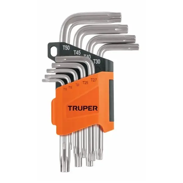 Végkiárusítás TRUPER TORX-9 Torx L-kulcs készlet, 9 darabos, T10 - T50 (15554)