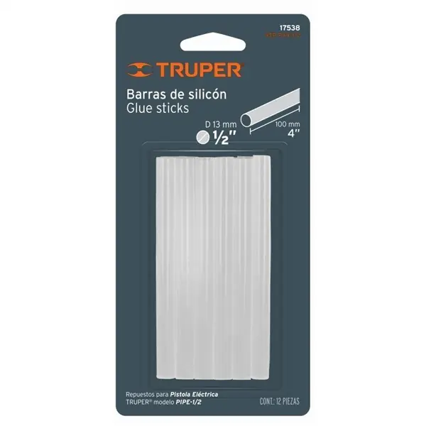 Csak ma TRUPER REP-PIPE-1/2 Átlátszó ragasztórúd, 13 mm, 12 db (17538)