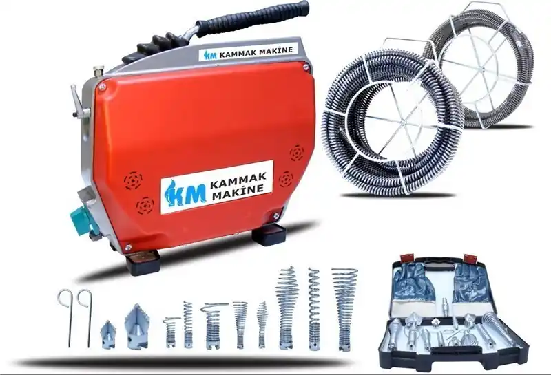 Legkelendőbb KAMMAK BHR16+22 Csőtisztító gép 16mm/11m és 22mm/23m spirállal 10 részes tartozékkészlettel (750W) (