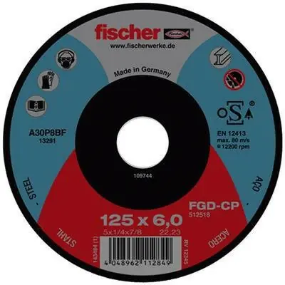 Fischer csiszolókorong 125x6x22,23 FGD-CP Outlet