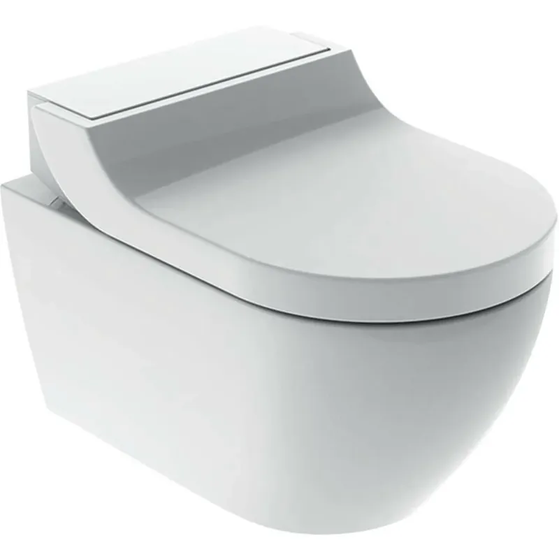 Akció Geberit Aquaclean Tuma Classic komplett higiéniai berendezés, Alpin fehér akril dekolap, fali WC (146.093.11.1)