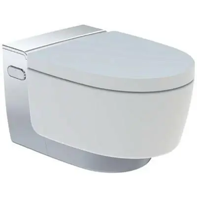 Geberit AquaClean Mera Comfort komplett higiéniai berendezés fali wc-vel magasfényű króm (146.213.21.1) Exkluzív ajánlat