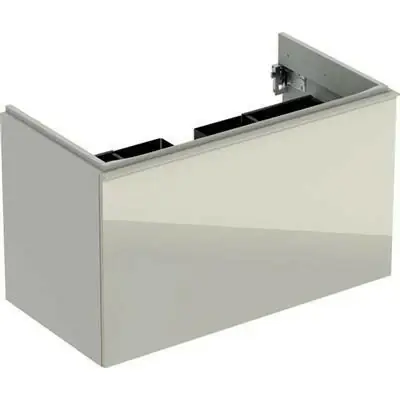 Geberit Acanto alsó szekrény mosdóhoz, 1fiók+1belső fiók, 89x53.5x47.5cm, matt lakkozott homokszürke (500.612.JL.2) Szuper akció