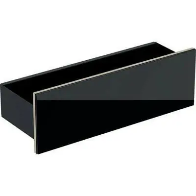 Geberit Acanto fali polc, 45x14.8x15.9cm, porszórt matt fekete/fényes fekete üveg (500.617.16.1) Különleges ajánlat