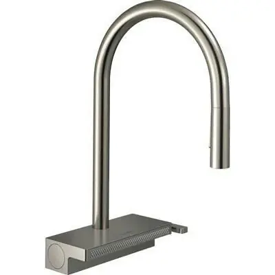 Árengedmény Hansgrohe Aquno Select M81 konyhai csaptelep 170 3jet, kihúzható kifolyó, sBox, rozsdamentes acél hatású (73831800)