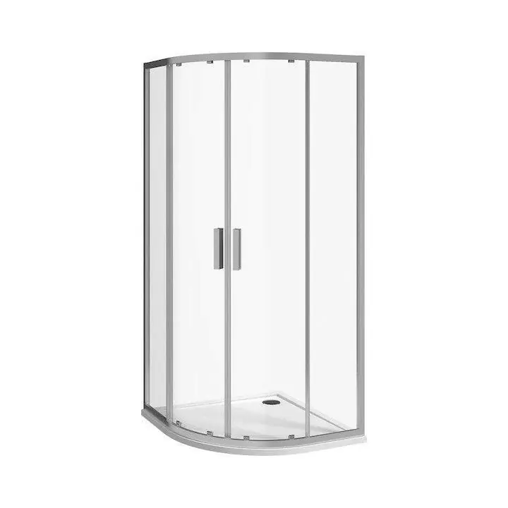 Szezonális akció Jika Nion 80 zuhanykabin, íves, ezüst/átlátszó üveg, 78x195 cm, 55cm sugár ( H2532N10026681 )