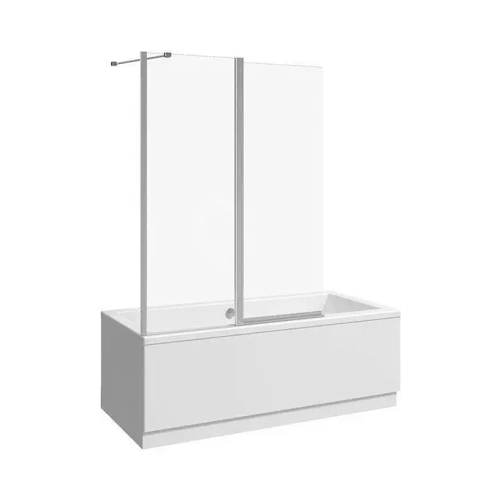 Szuper akció Jika Nion 115 kádparaván, 2 részes, jobbos/balos, ezüst/arctic dekor, 115x150 cm ( H2572N60026661 )
