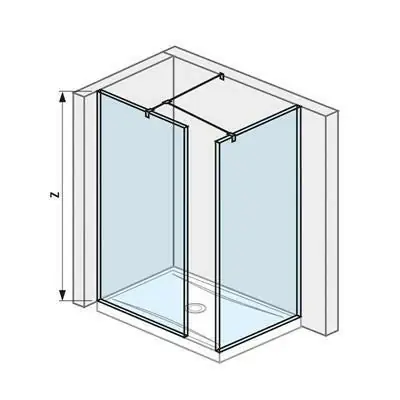Jika Cubito Pure Walk-in zuhanykabin, sarok, ezüst/átlátszó üveg, 70x90 cm ( H2684240026681 ) Ajánlat