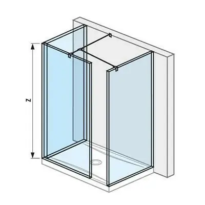 Jika Cubito Pure Walk-in zuhanykabin, hátfalhoz, ezüst/átlátszó üveg, 79,5x90 cm ( H2694200026681 ) Kihagyhatatlan ajánlat