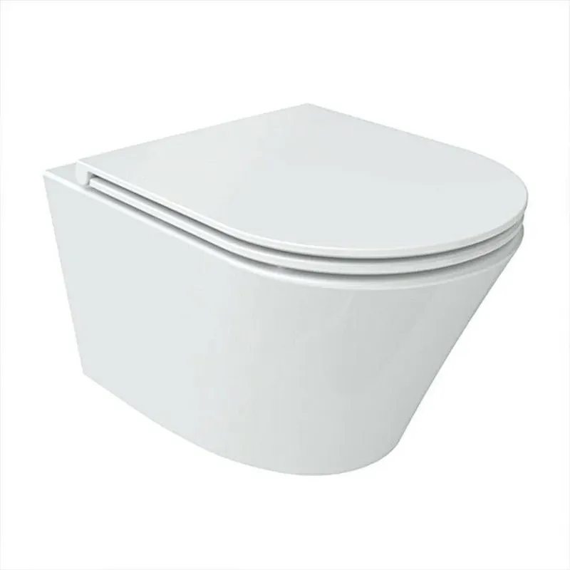 Gyors kiszállítás Wellis Clement fali rimless WC-csésze fehér színben, perem nélküli kivitel (WF00016)