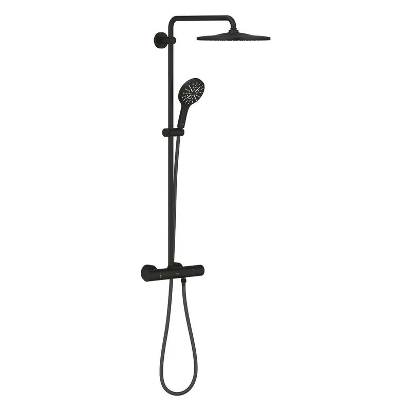 Grohe Rainshower SmartActive 310 termosztátos zuhanyrendszer, szín: phantom black (22119KF0) Biztonságos fizetés