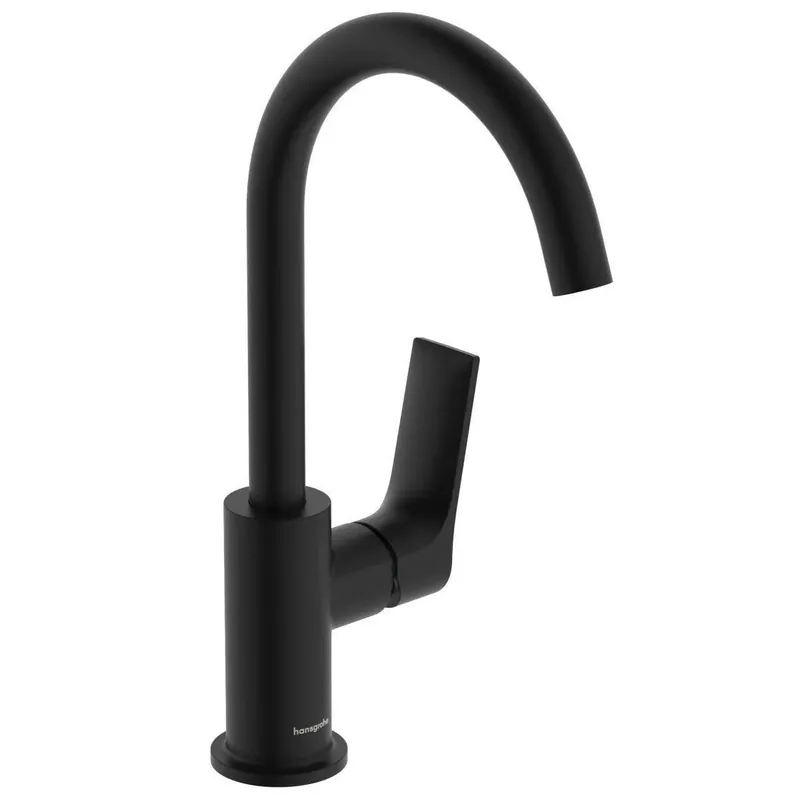 Hansgrohe Zebris mosdócsaptelep 210, elforgatható kifolyócsővel, automata leeresztővel, matt fekete (72574670) Árengedmény