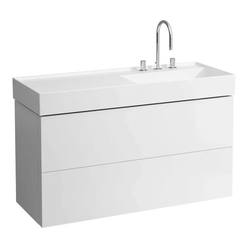Laufen Kartell by Alsószekrény két fiókkal, fiókelosztóvalmatt fehér 118 x 45 x 60 cm (H4076490336401) Kihagyhatatlan ajánlat