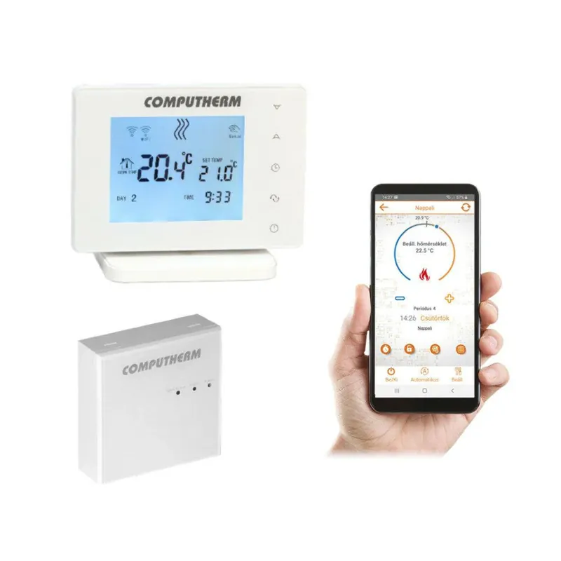 Nézd meg most COMPUTHERM E400RF szobatermosztát,vezeték nélküli,Wi-Fi-s, programozható