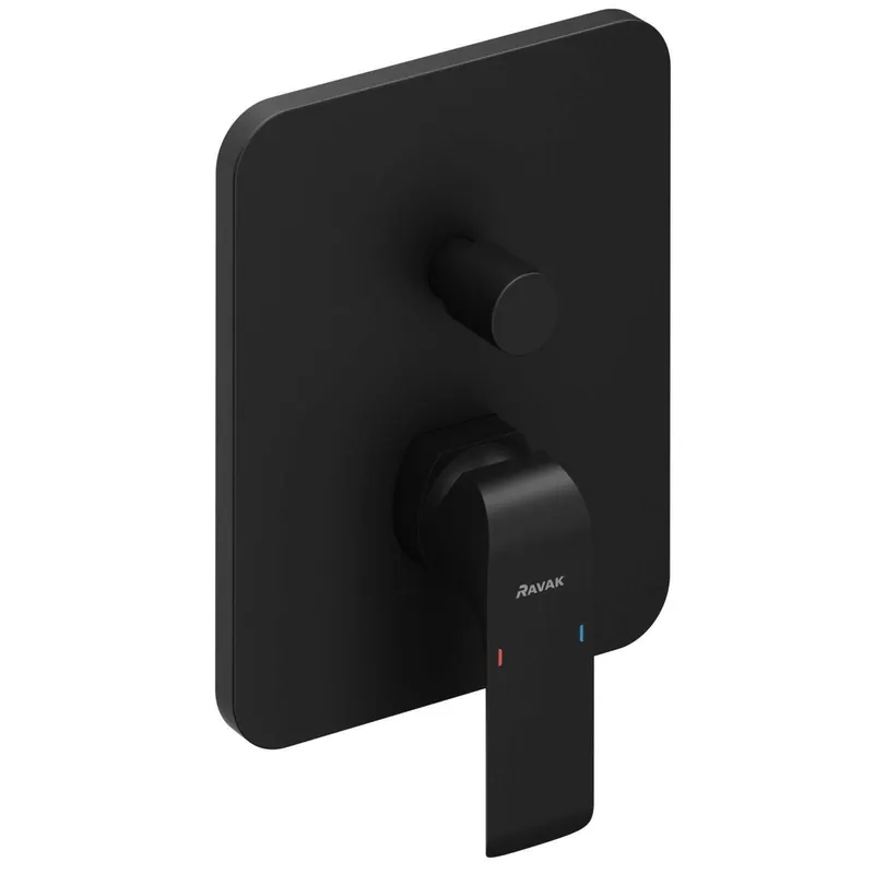 Akciós ár Ravak FL 065.20 Flat Black zuhany csaptelep, falba süllyesztett, váltóval R-Boxhoz, fekete