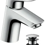 Vedd meg online Hansgrohe Logis egykaros mosdócsaptelep Push Open lefolyó-garnitúrával ( 71077000 )