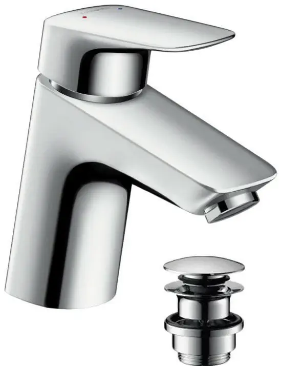 Vedd meg online Hansgrohe Logis egykaros mosdócsaptelep Push Open lefolyó-garnitúrával ( 71077000 )