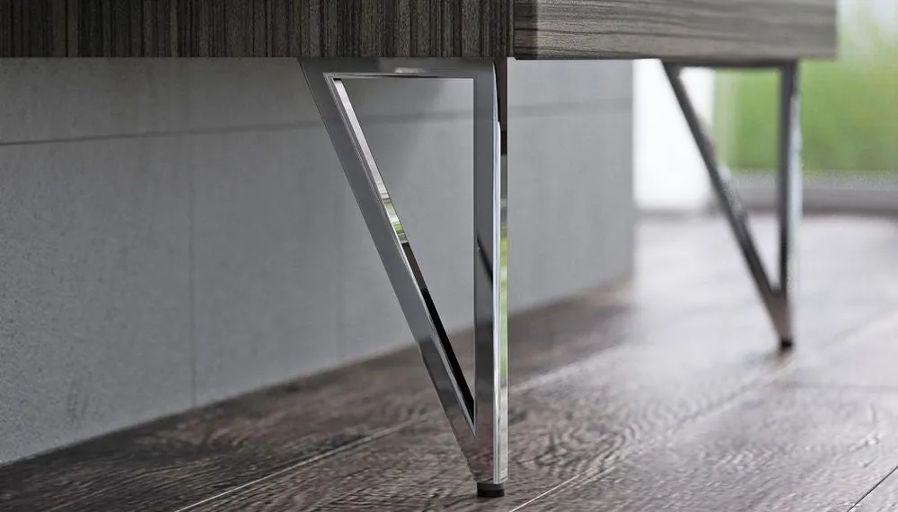 Biztonságos vásárlás Tboss láb szögletes, 32cm, króm (pár)