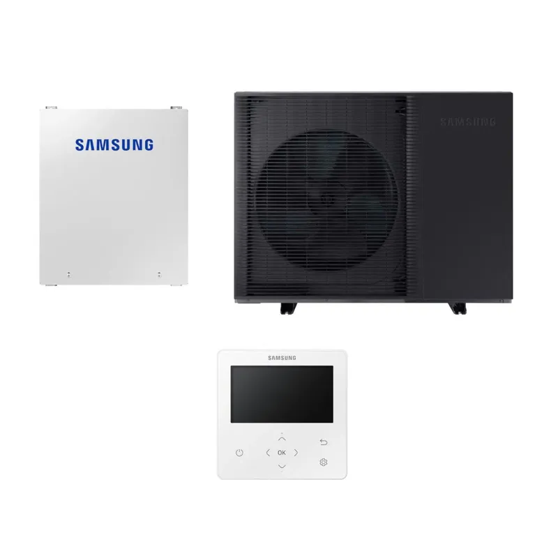 Különleges ajánlat Samsung Mono HT Quiet R32 hőszivattyú 8 kW + vezérlő szett (szelepvezérlő + szabályzó), 1 fázis (MQ-R32-8-0-1)