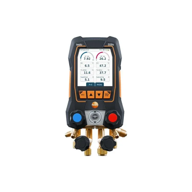 Olcsó testo 558s okos vákuum szett (lakatfogóval, 2db hőmérséklet érzékelővel, vákuum szondával) (TESTO-0564.5584)
