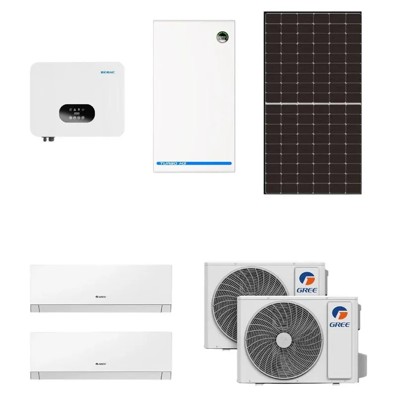 Cool4U Solar M csomag (23 db napelem, 8 kW inverter, 9,5 kW energiatároló és 2db 3,5kw klíma) (COOL4U-SOLAR-M) Szuper ajánlat