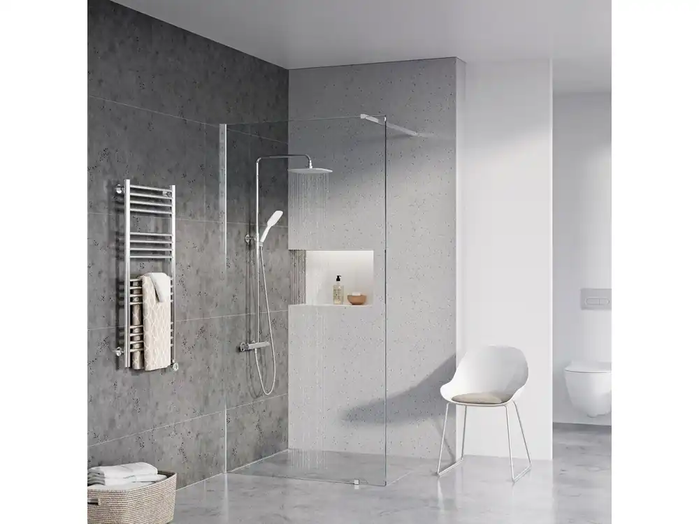 Azonnal elérhető Ravak Walk In Wall szett - 120 zuhanykabin krómhatású+transparent, 1 merevítővel (GW9WG0C0SZ1)