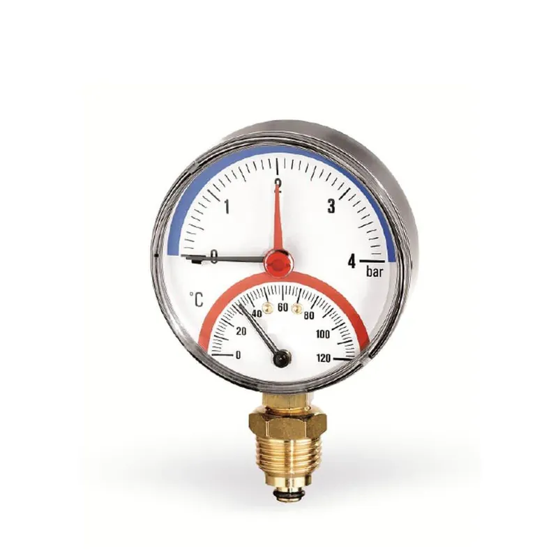 Újdonság WATTS feszmérő-hőmérő F+R828 alsó 1/2" 0-6 bar 0-120°C 80 mm (10018749)