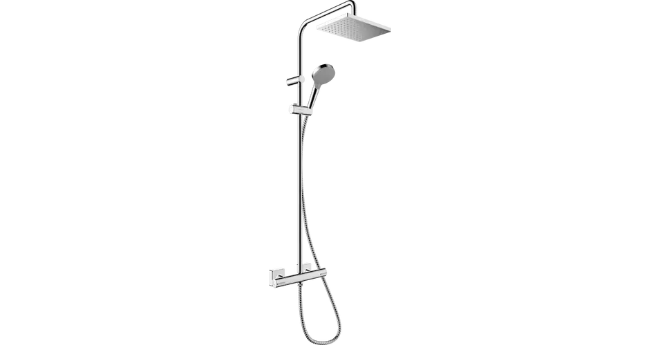 Azonnal elérhető HANSGROHE Vernis Shape Showerpipe 230, 1 jet, termosztáttal