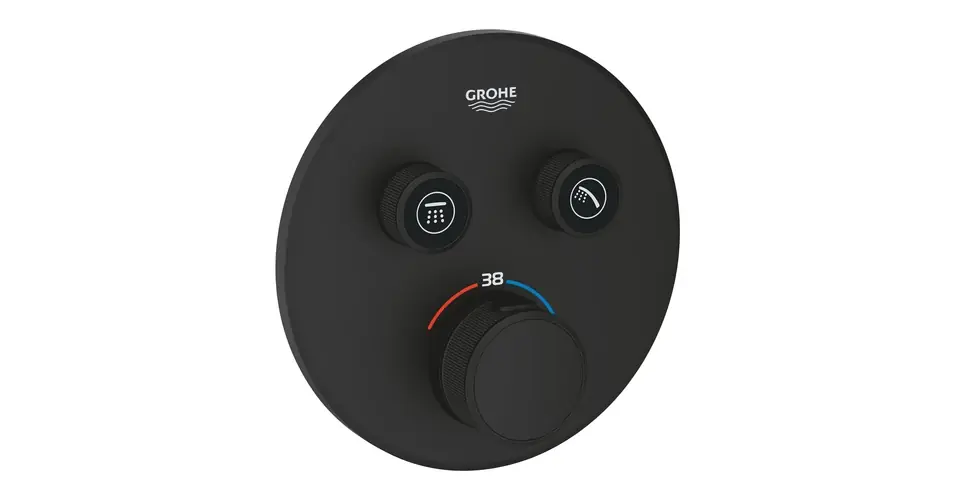 GROHE Grohtherm SmartControl termosztát falsík mögötti telepítéshez, 2 fogyasztóra, phantom black Utolsó esély