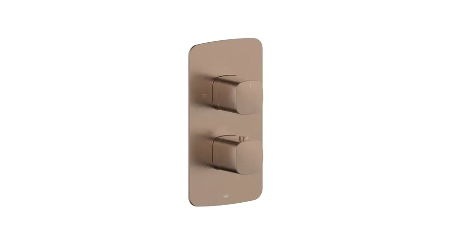 Szuper akció KFA ARMATURA Malaga termosztátos falsík alatti csaptelep, szálcsiszolt rose gold