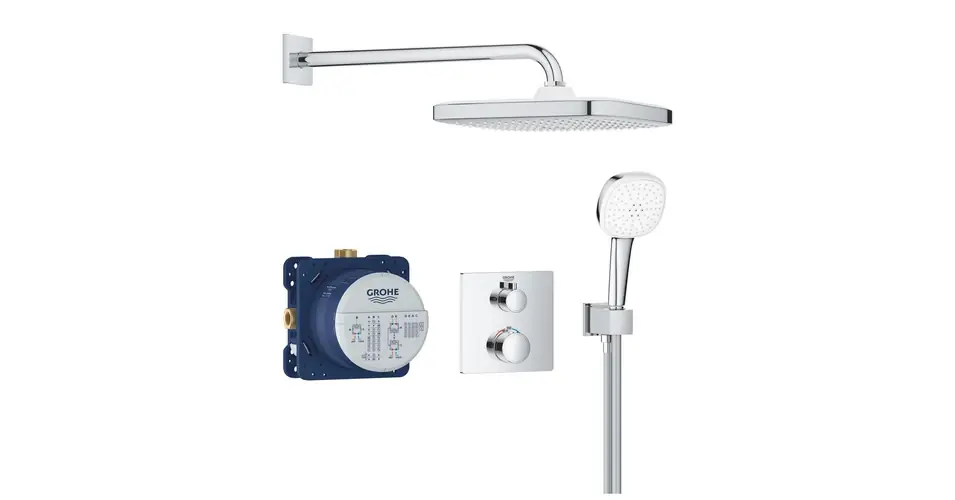 GROHE Grohtherm rejtett zuhanyrendszer Tempesta 250 Cube fejzuhannyal Újdonság