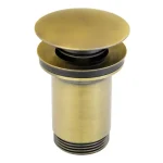 Azonnali szállítás FERRO G5/4 Rotondo lefolyószelep Click-Clack túlfolyós mosdóhoz, bronz
