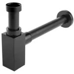 FERRO Quadro szögletes búraszifon G5/4"×32 mm, fekete Outlet
