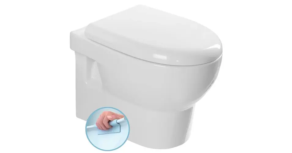 Exkluzív ajánlat AQUALINE Absolute Rimless fali WC, 35×50 cm