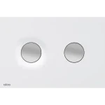 Akciós ár ALCA Dot.Dot nyomólap a falsík alatti szerelési rendszerekhez, fehér-matt/króm-matt