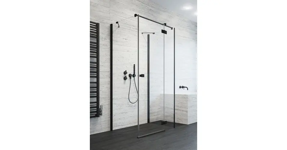 RADAWAY Essenza Black KDJ+S szögletes zuhanykabin - nyílóajtó Vedd meg most