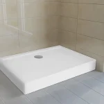 Azonnali szállítás H2O Nero D standard szögletes aszimmetrikus zuhanytálca, szifonnal