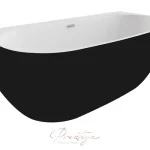 Vedd meg most M-ACRYL Avalon különleges akril kád, matt fekete előlappal + fehér lefolyó