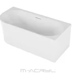 M-ACRYL Balance különleges akril kád, fehér előlappal + matt fekete lefolyó Olcsóbb