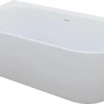 Alacsony ár M-ACRYL Harmony különleges akril kád, fehér előlappal + króm lefolyó
