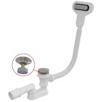ALCA CLICK/CLACK kádszifon készlet lapos túlfolyóval, króm, 120 cm Vedd meg online