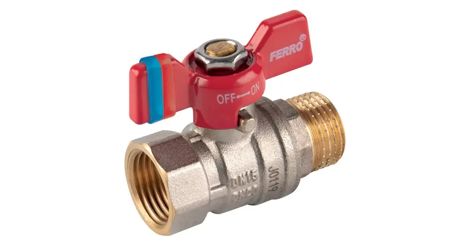 FERRO F-Comfort golyóscsap pillangókarral 1/2" KB PN20 Azonnali szállítás