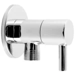 FERRO Rotondo kerámiabetétes szelep takarórozettával és fém kezelőkarral 1/2"×1/2" Gyors kiszállítás