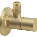 Legjobb ár SAPHO sarokszelep rozettával, 1/2"×3/8", matt arany