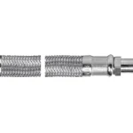 FERRO acélborítású flexibilis bekötőcső vízre (csaptelep bekötőcső) 3/8"×M10×1 hosszú véggel 60 cm Alacsony ár