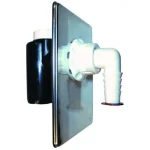 Expressz kézbesítés HL mosógép csatlakozó, golyós bűzzárral, falba süllyesztve, 120×166 mm nemesacél fedéllel