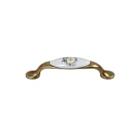 Kedvezményes ár Fogantyú E052-96 Antik bronz-szürke virág porcelán