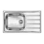 CM Universal mosogató 015440 1med+csepp 860x500mm Nagy medence Szezonális akció